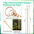 10pcs Electroculture Plant Stakes, 13.5''/17" Available Copper Coil Wire Antennas Garden Stakes, Tensor Rings Kit, Copper Rods Electronic Planting for Growing Vegetable Garden Plants Support