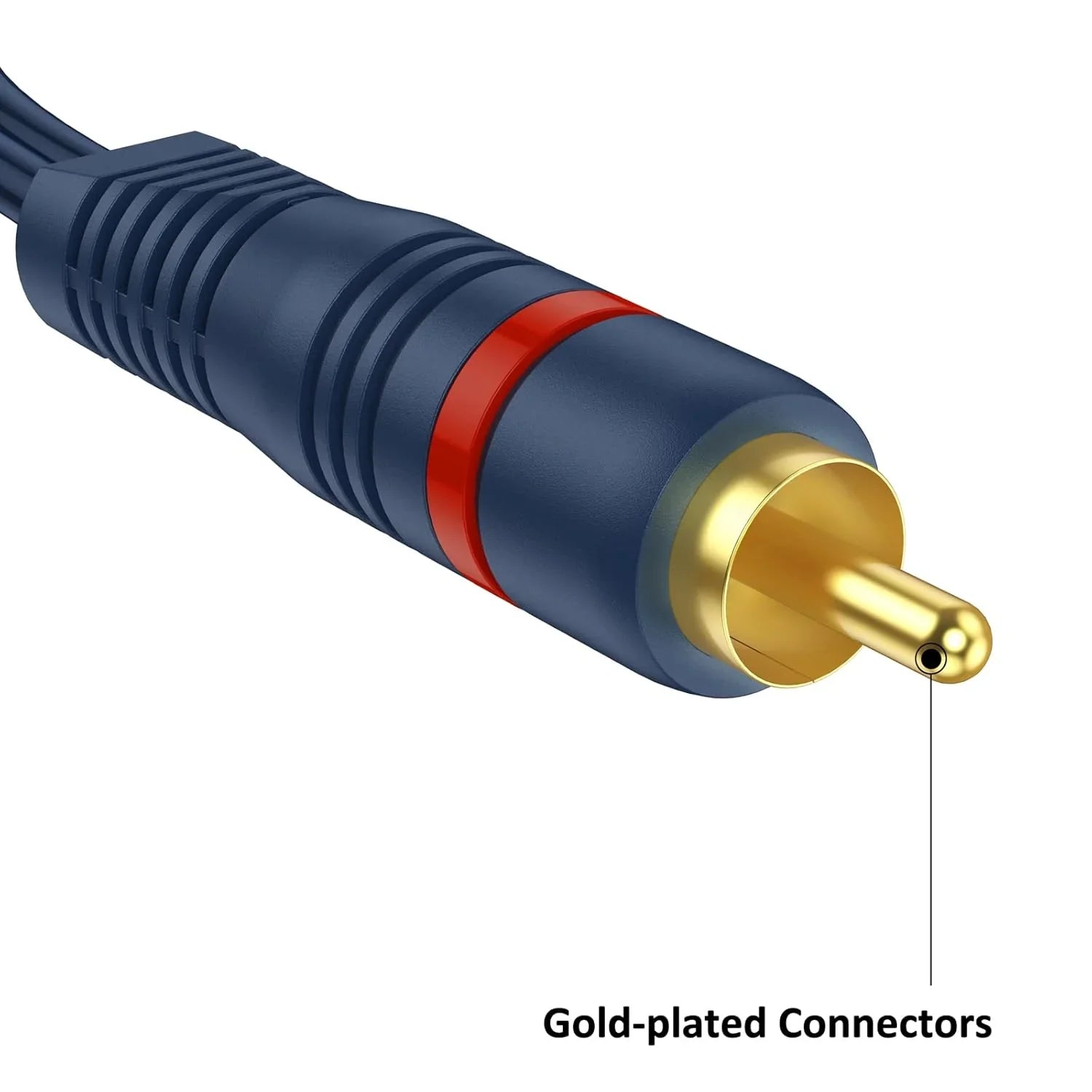 RCA Splitter 1 Male 2 Female 2 Pack, RCA Y Splitter Cable Audio Video Adapter Extension Cord 0.2m/8inch for Subwoofer Speakers
