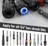 Enhanced Non-Slip Bit Holder 6pcs, 1/4 Drill Bit Holder, Bit Holder Key Chain, Impact Bit Holders for Impact Driver Drill Bit Extension Screwdriver & Drill Bits, w/Black Carabiner Gadget Gift for Men