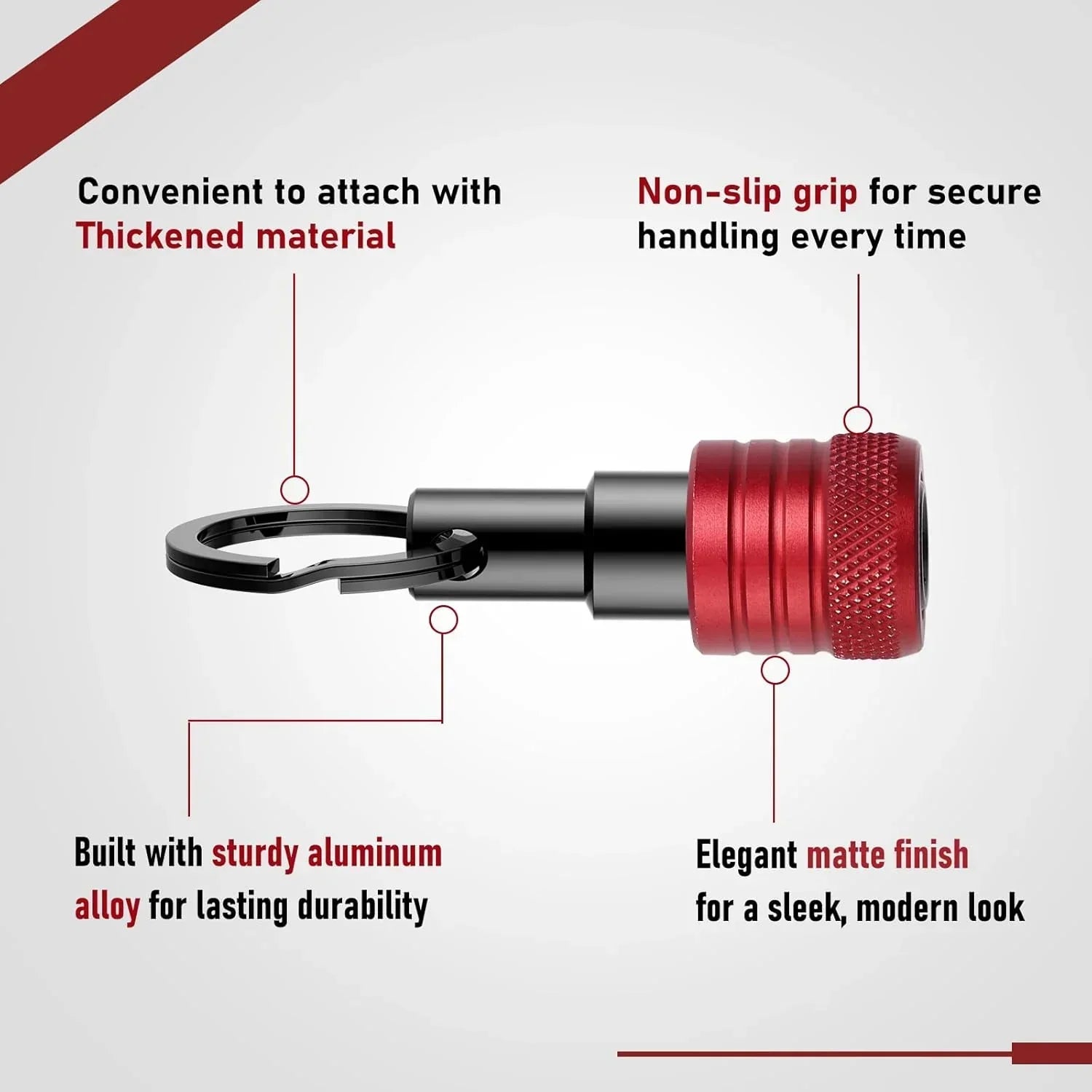 Enhanced Non-Slip Bit Holder 6pcs, 1/4 Drill Bit Holder, Bit Holder Key Chain, Impact Bit Holders for Impact Driver Drill Bit Extension Screwdriver & Drill Bits, w/Black Carabiner Gadget Gift for Men