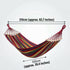 Thick Canvas Outdoor Camping Hammock - Anti-Rollover Portable Hammock for Travel Garden Beach - With Stick Red Stripe 210x100cm