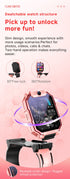 Smart Kids Phone Watch - GPS Tracker Video Call Smartwatch with AI Functions Android OS - Detachable Rotatable Camera for Students - Black