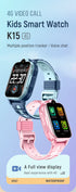 Smart Kids Phone Watch - 4G Video Call GPS Tracker Smartwatch with IPX7 Waterproof IPS Touch Screen Magnetic Charge - Black