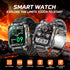 Smart Watch with Bluetooth Calling - Square Screen Fitness Tracker with 1400mAh Battery 8-10 Days Use - Waterproof Smartwatch for Men - Blue Camo