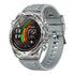 Smart Watch with Bluetooth Calling - 1.53" IPS Screen Health Tracker with Heart Rate SpO2 Sleep Monitor - IP68 Waterproof Smartwatch - Gray Rubber