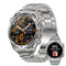 Smart Watch with Bluetooth Calling - 1.53" IPS Screen Health Tracker with Heart Rate SpO2 Sleep Monitor - IP68 Waterproof Smartwatch - Silver Steel