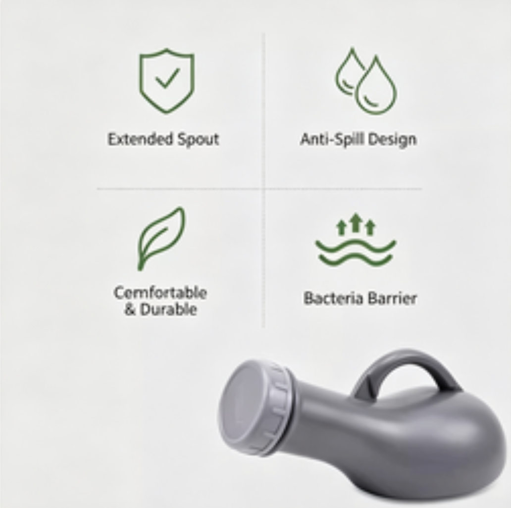 Urinal Bottle Urinals for Men 800ML Plastic Pee Bottle Portable Male Urinals with Spill Proof Lid for Travel Emergency and Hospital