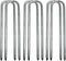 Ground Stakes, Tent Nails, Ground Anchors Garden Staples Steel Galvanized Pegs, Heavy Duty U Landscape Pins for Camping Tents Trampoline Canopies Sheds Ports Gardening 12 Inch 6pack