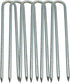 Ground Stakes, Tent Nails, Ground Anchors Garden Staples Steel Galvanized Pegs, Heavy Duty U Landscape Pins for Camping Tents Trampoline Canopies Sheds Ports Gardening 12 Inch 6pack