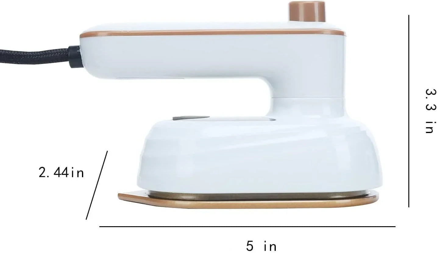 Mini Clothes Iron, Portable Mini Hand-held Travel Ironing Machine, Hand-held Dry and Wet Ironing Machine, Micro Steam Iron,Suitable for Home and Travel(White)