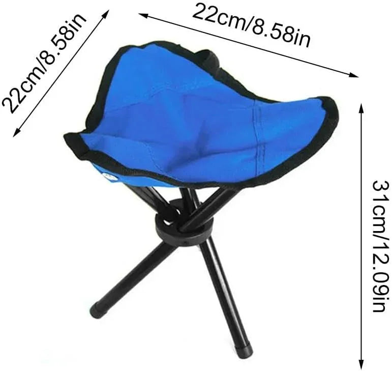 Travel Folding Camping Stool, Camping Fishing Stool for Adults, Portable Tripod Seat Fishing Chair Seat for Camping Fishing Hiking Gardening and Beach Garden Painting (Red)