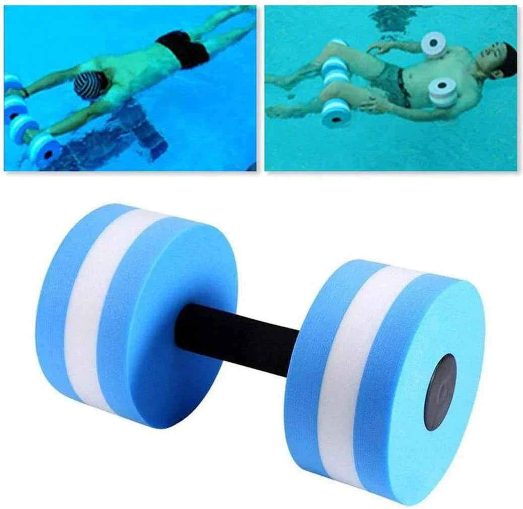 Water Aerobics EVA Water Foam Floating Dumbbell Automatic Float Aquatic Barbell for Water Yoga Fitness and Pool Exercise