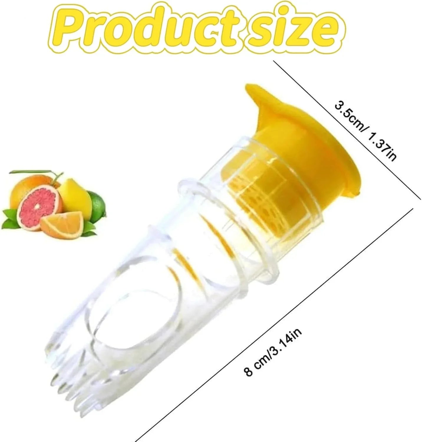 Mini Citrus Press - Handheld Lemon & Lime Juicer with Screw Top Lid, Compact Manual Juice Extractor for Cocktails, Drinks, Kitchen - Durable, Easy Clean, Portable Fruit Squeezer