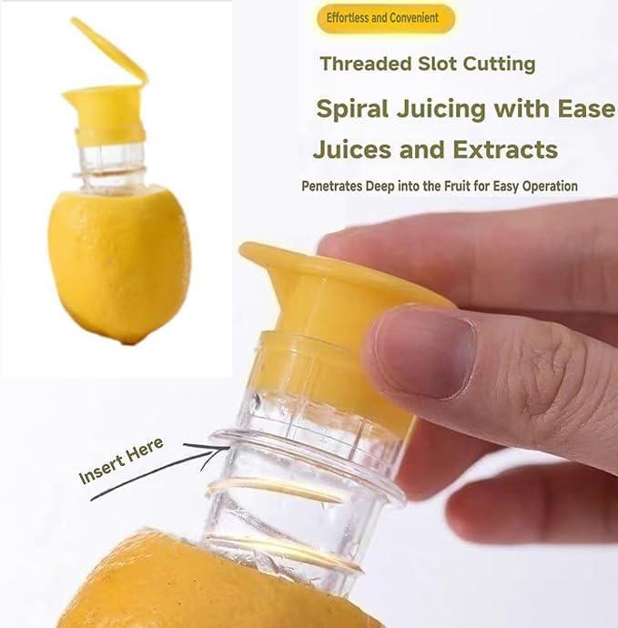 Mini Citrus Press - Handheld Lemon & Lime Juicer with Screw Top Lid, Compact Manual Juice Extractor for Cocktails, Drinks, Kitchen - Durable, Easy Clean, Portable Fruit Squeezer