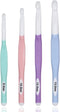 Large Sizes Crochet Hooks 4 pcs Long Crochet Needles  8mm 10mm 12mm 15mm Rubber Handle Crochet Hook Set DIY Yarn Weaving Tools for Knitting Blankets, Shawl and Carpet