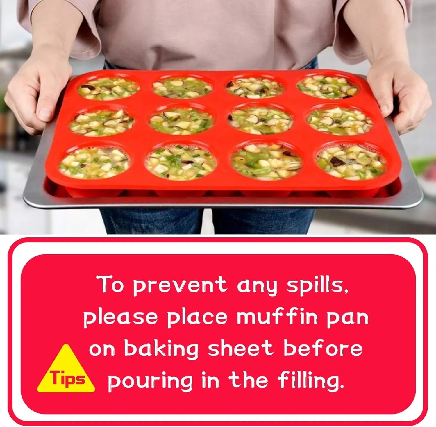 12 Cups Silicone Muffin Pan - Nonstick Cupcake 1 Pack Regular Size Mold for Baking 1pc: 12-Cup