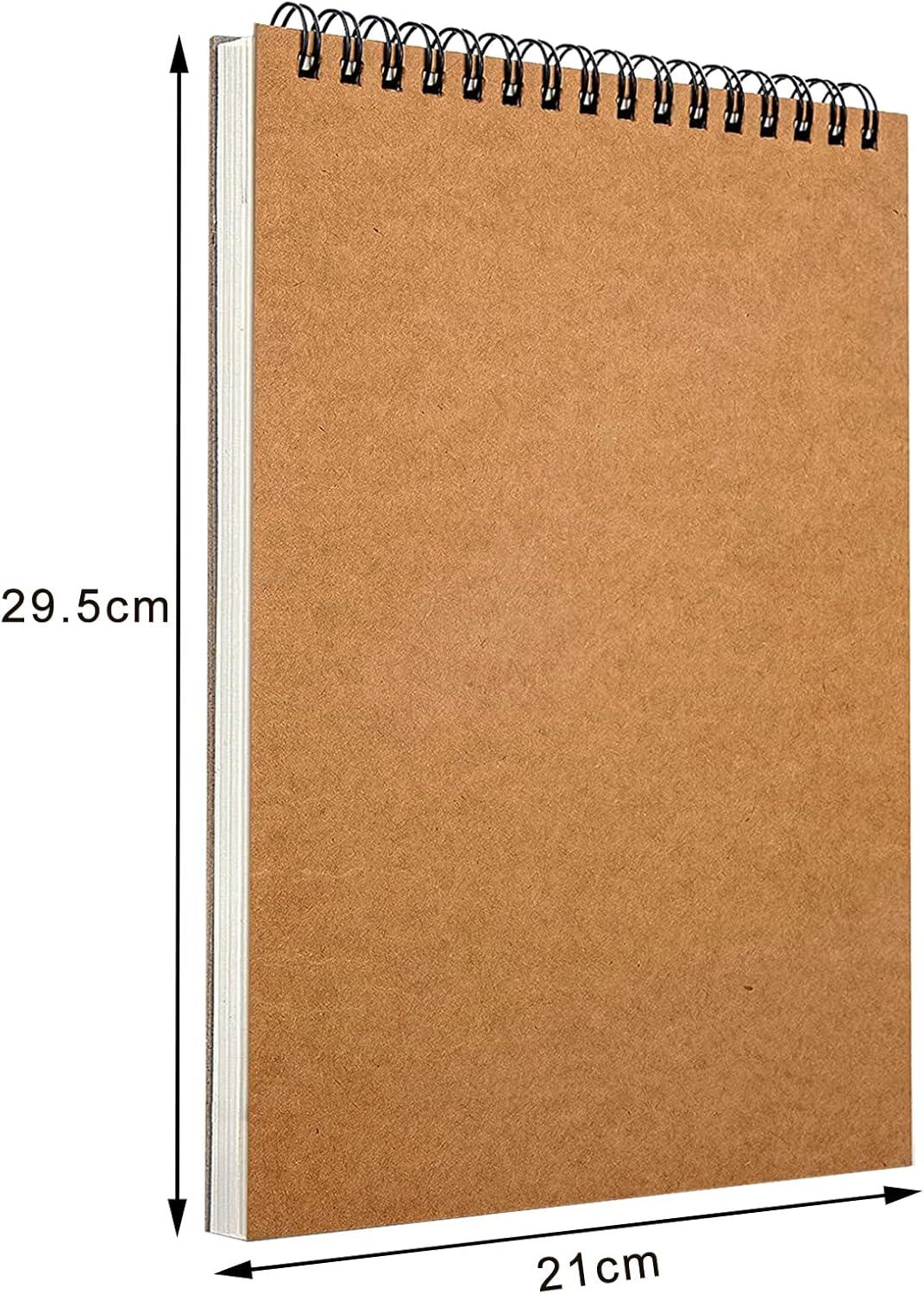 A4 sketchbook hardcover A4 spiral-bound sketchbook suitable for kids and adults 160 g/m² paper 60 pages (A4-1 pack)