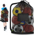 Football bag - Extra large - 40" x 30" - Drawstring - Mesh - Ball bag - With pockets - Mesh sports bag - Basketball, volleyball, fitness equipment, swimwear - Storage bag