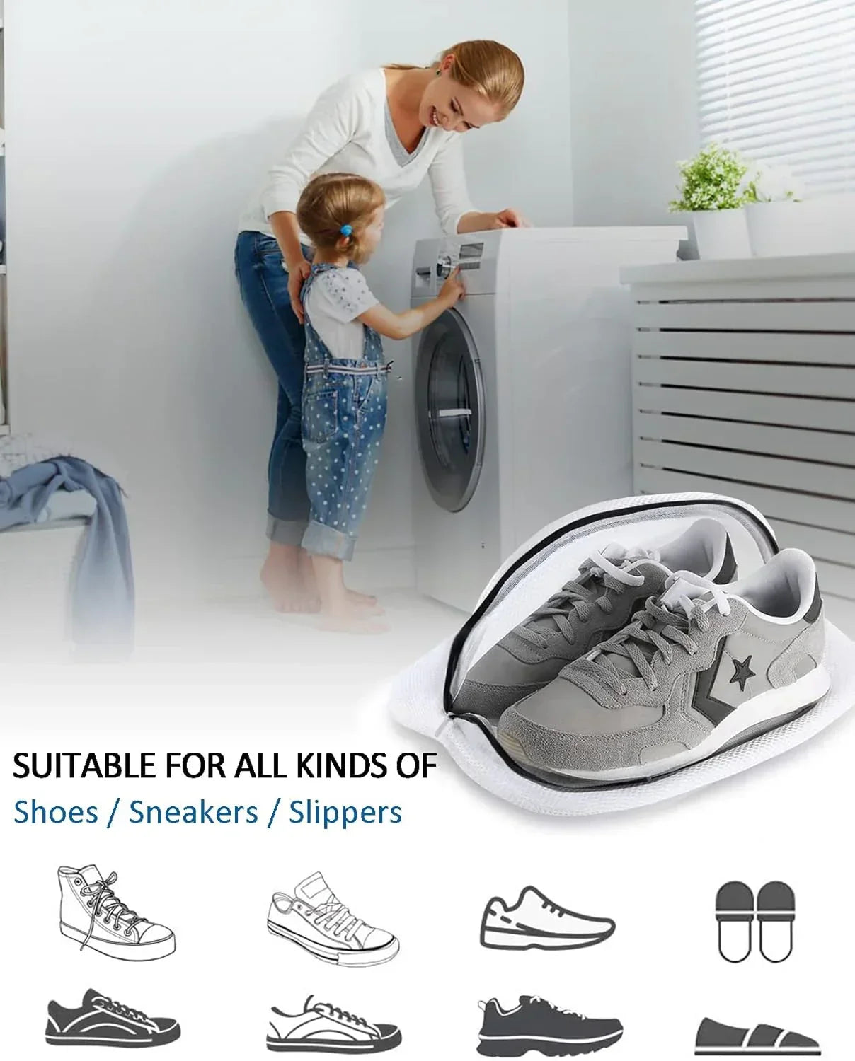 2-pack shoe wash bags - sneaker wash bags - shoe wash bags - shoe cleaning bags - multifunctional shoe wash bags for sneakers - socks - underwear - perfect for storage and travel