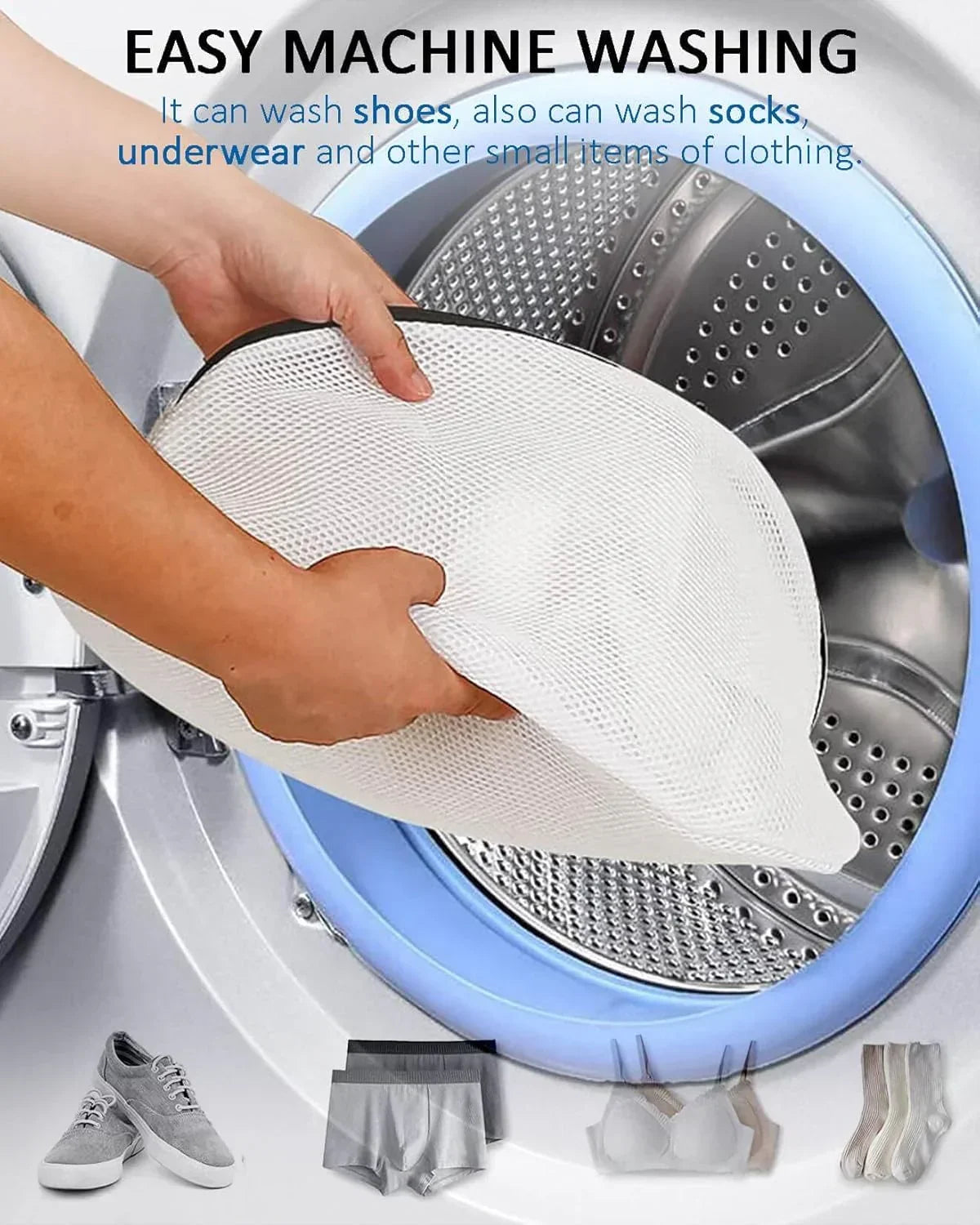 2-pack shoe wash bags - sneaker wash bags - shoe wash bags - shoe cleaning bags - multifunctional shoe wash bags for sneakers - socks - underwear - perfect for storage and travel