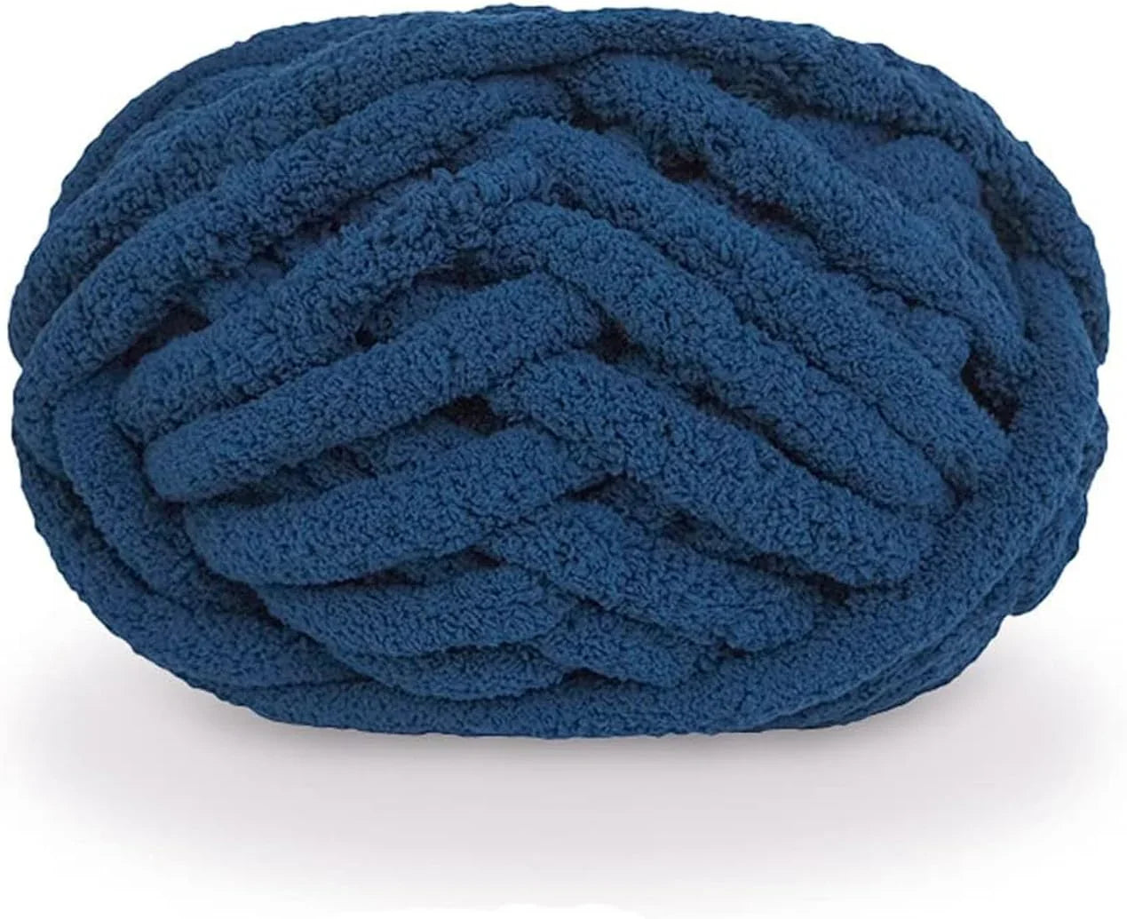 Chunky yarn - Hand-knitted blanket - 25 metres - Extra soft - DIY - Cushion - Blanket - Pet bed - Navy blue