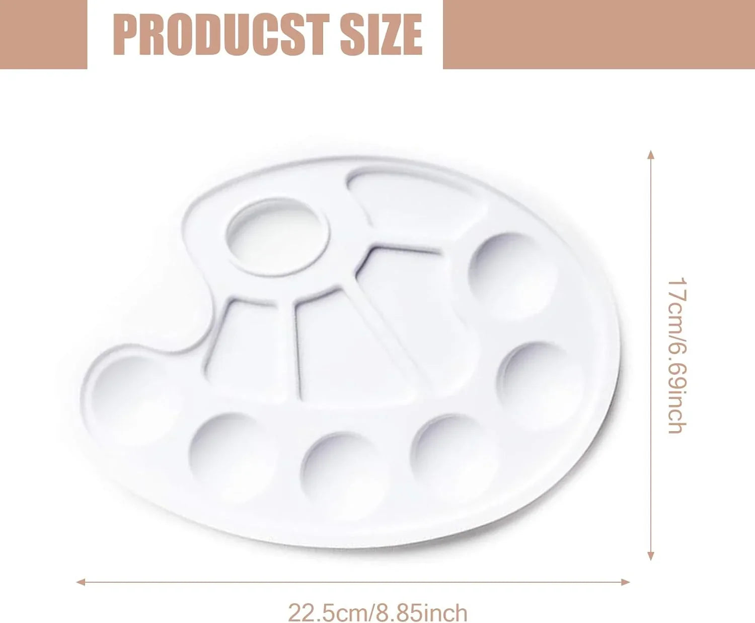 Acrylic paint palette, mixing palette, plastic palette, paint palette, mixing palette 10 holes white round paint palette for watercolor, acrylic and oil paint, DIY, craft, professional art painting