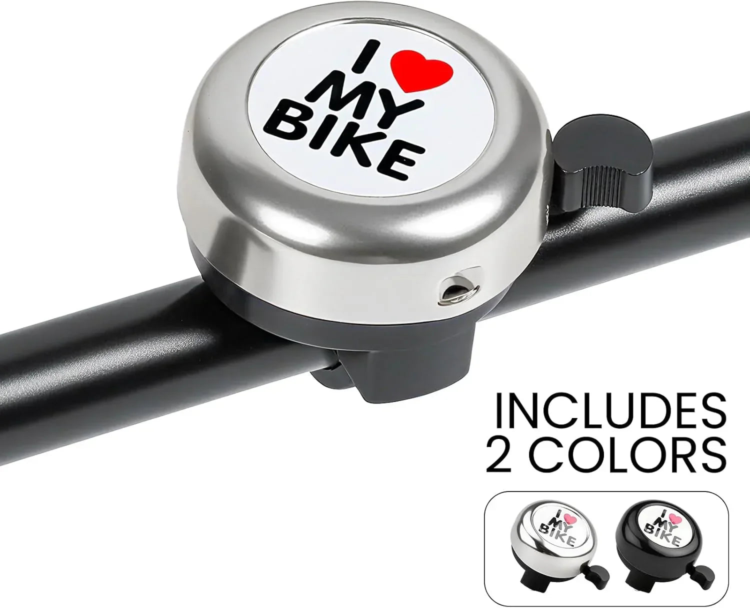 Bike bell - Classic nostalgic bell - Loud sound - Bike accessories - Kids' bike bell - Push bike bell - Adult bike bell - Hand-pulled - Black and silver