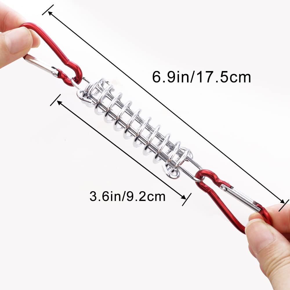 Veergesp-5-pack tent pegs - Red - Camping tent carabiner hook - Heavy metal - Awning accessory - For canvas tents