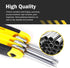 Folding Screwdriver Set, 8-in-1 Foldable High Leverage Screwdriver with Non-slip Handle, Carbon Steel Rustproof Portable Tool, Repair Tool for Car & Bike & Home (Yellow)