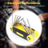 Folding Screwdriver Set, 8-in-1 Foldable High Leverage Screwdriver with Non-slip Handle, Carbon Steel Rustproof Portable Tool, Repair Tool for Car & Bike & Home (Yellow)