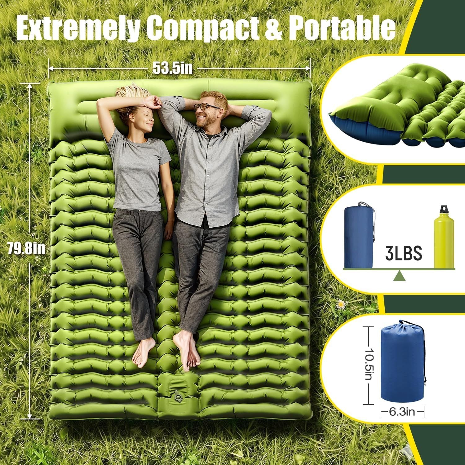 Double Sleeping Pad - Self Inflating 4