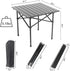 Portable Camping Table Folding Side Table Aluminum Lightweight Table with Carry Bag for Outdoor Cooking Hiking Picnics BBQ Travel (Black)