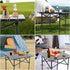 Portable Camping Table Folding Side Table Aluminum Lightweight Table with Carry Bag for Outdoor Cooking Hiking Picnics BBQ Travel (Black)
