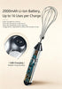 Wireless Electric Egg Beater - USB Rechargeable Handheld Mixer for Baking Whisking Frothing - 304 Stainless Steel Portable Kitchen Tool - White 3 Speeds