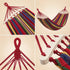 Thick Canvas Outdoor Camping Hammock - Anti-Rollover Portable Hammock for Travel Garden Beach - With Stick Red Stripe 210x100cm