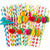 Hawaiian Party Straws Combo - 50pcs Umbrella Paper Straws + 50pcs Fruit Honeycomb Mixed Paper Straws, Total 100pcs - Tropical Luau Decoration Drinking Straws for Cocktail, Juice, Birthday, Wedding
