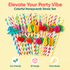 Hawaiian Party Straws Combo - 50pcs Umbrella Paper Straws + 50pcs Fruit Honeycomb Mixed Paper Straws, Total 100pcs - Tropical Luau Decoration Drinking Straws for Cocktail, Juice, Birthday, Wedding