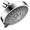 4 Inch Shower Head with 5 Spray Modes - High Pressure Handheld Showerhead for Bathroom Hotel Spa - Silver Copper Ball Head