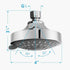 4 Inch Shower Head with 5 Spray Modes - High Pressure Handheld Showerhead for Bathroom Hotel Spa - Silver Copper Ball Head