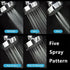 4 Inch Shower Head with 5 Spray Modes - High Pressure Handheld Showerhead for Bathroom Hotel Spa - Silver Copper Ball Head with Wall Tube & Tape