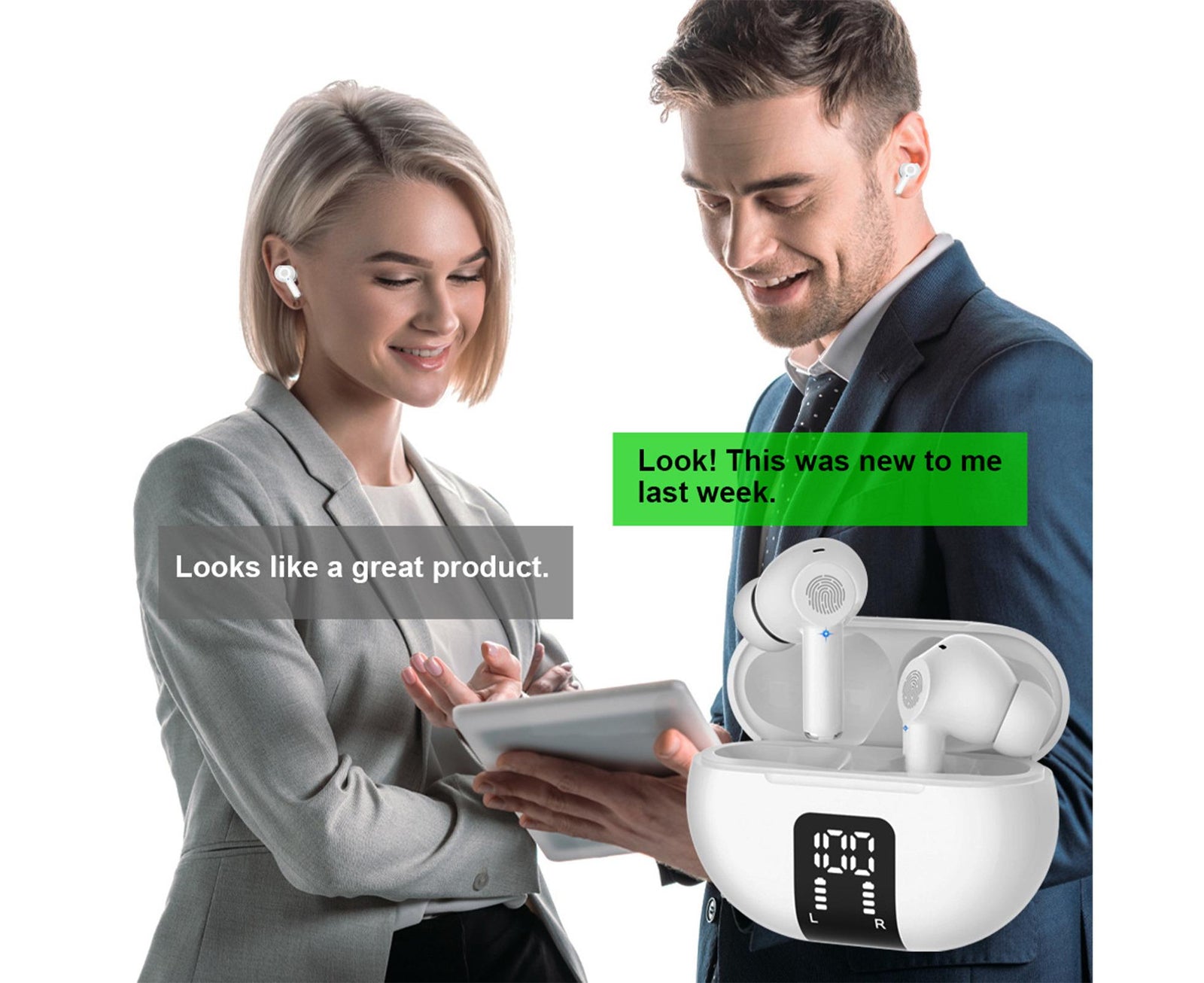 Translator Earbuds Real-Time Language Headphones with BT Connectivity Translation in Over 100 Languages Standby Time Approx Hours