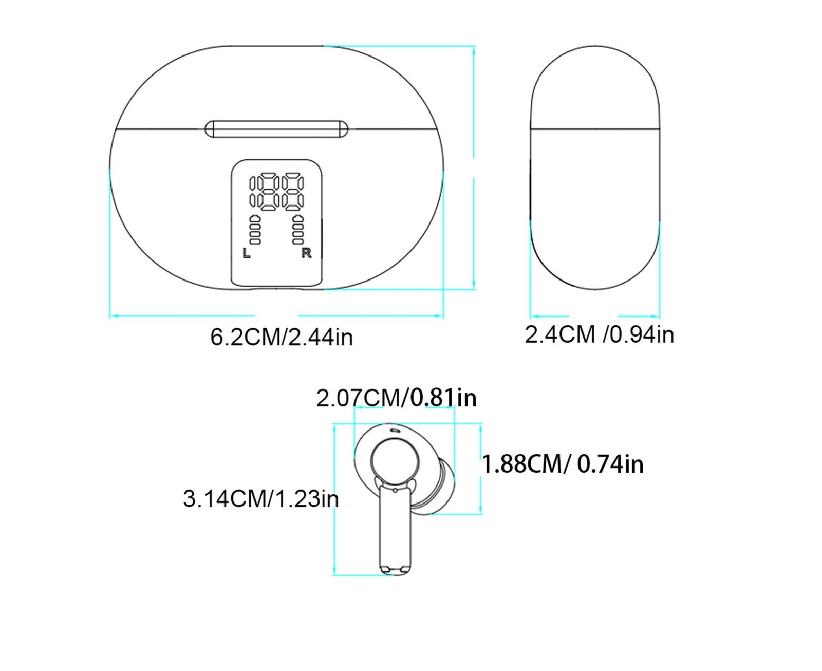 Translator Earbuds Real-Time Language Headphones with BT Connectivity Translation in Over 100 Languages Standby Time Approx Hours