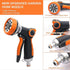 Watering gun with 8 watering modes, garden hose gun, high pressure hose nozzle, suitable for watering lawns, car washing, pet shower