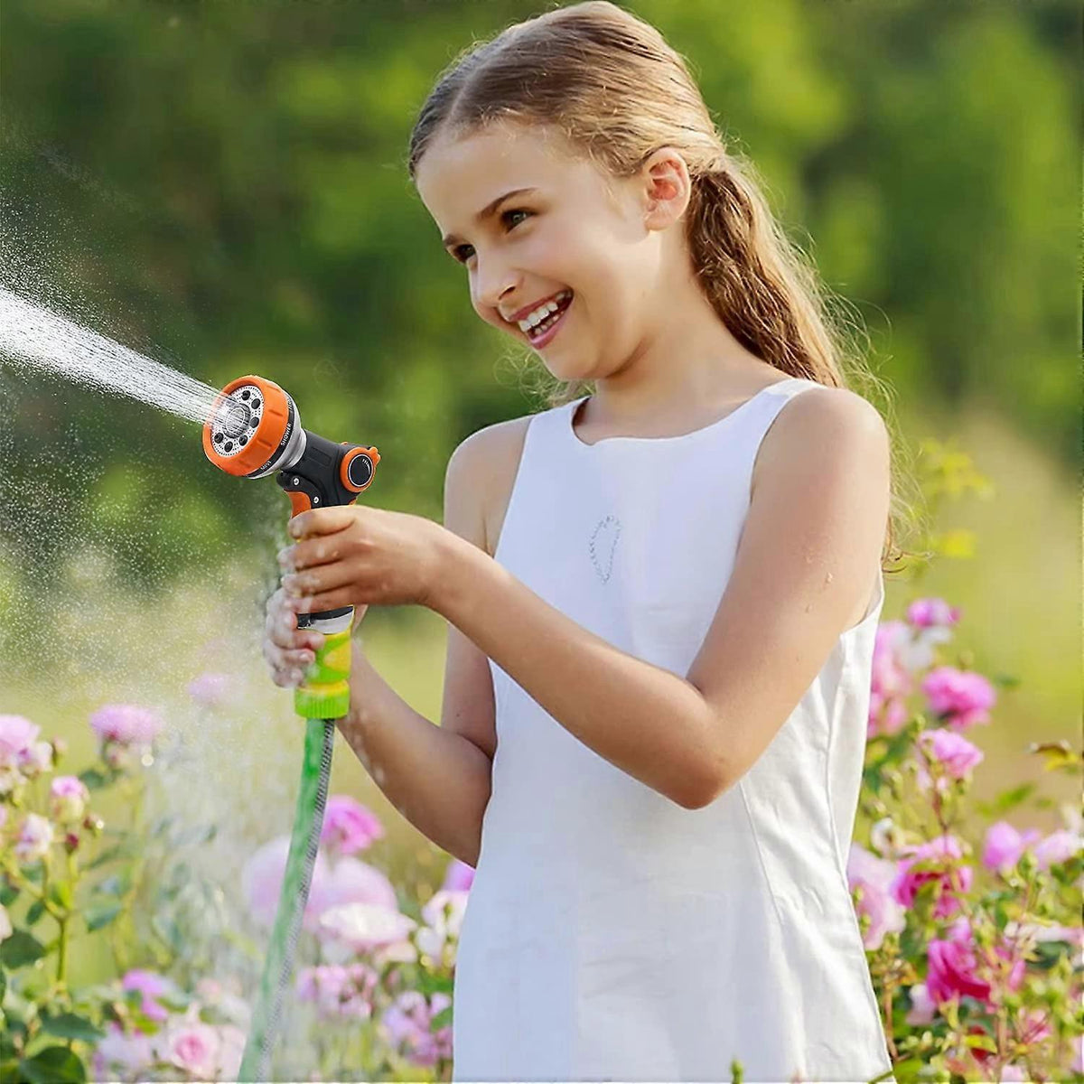 Watering gun with 8 watering modes, garden hose gun, high pressure hose nozzle, suitable for watering lawns, car washing, pet shower