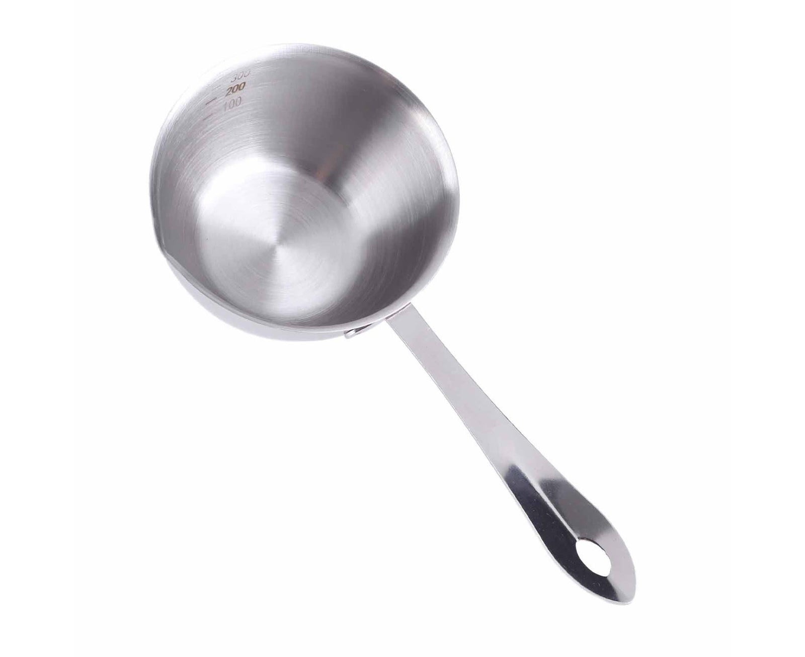 Butter Warmer Pot, Flat Induction Bottom Stainless Steel Mini Hot Milk Saucepan, 300ml