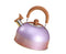 Water Kettle, Stainless Steel Whistle Kettle, Large Capacity Flat Bottom for Gas Induction, 2L, Purple