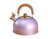 Water Kettle, Stainless Steel Whistle Kettle, Large Capacity Flat Bottom for Gas Induction, 2L, Purple