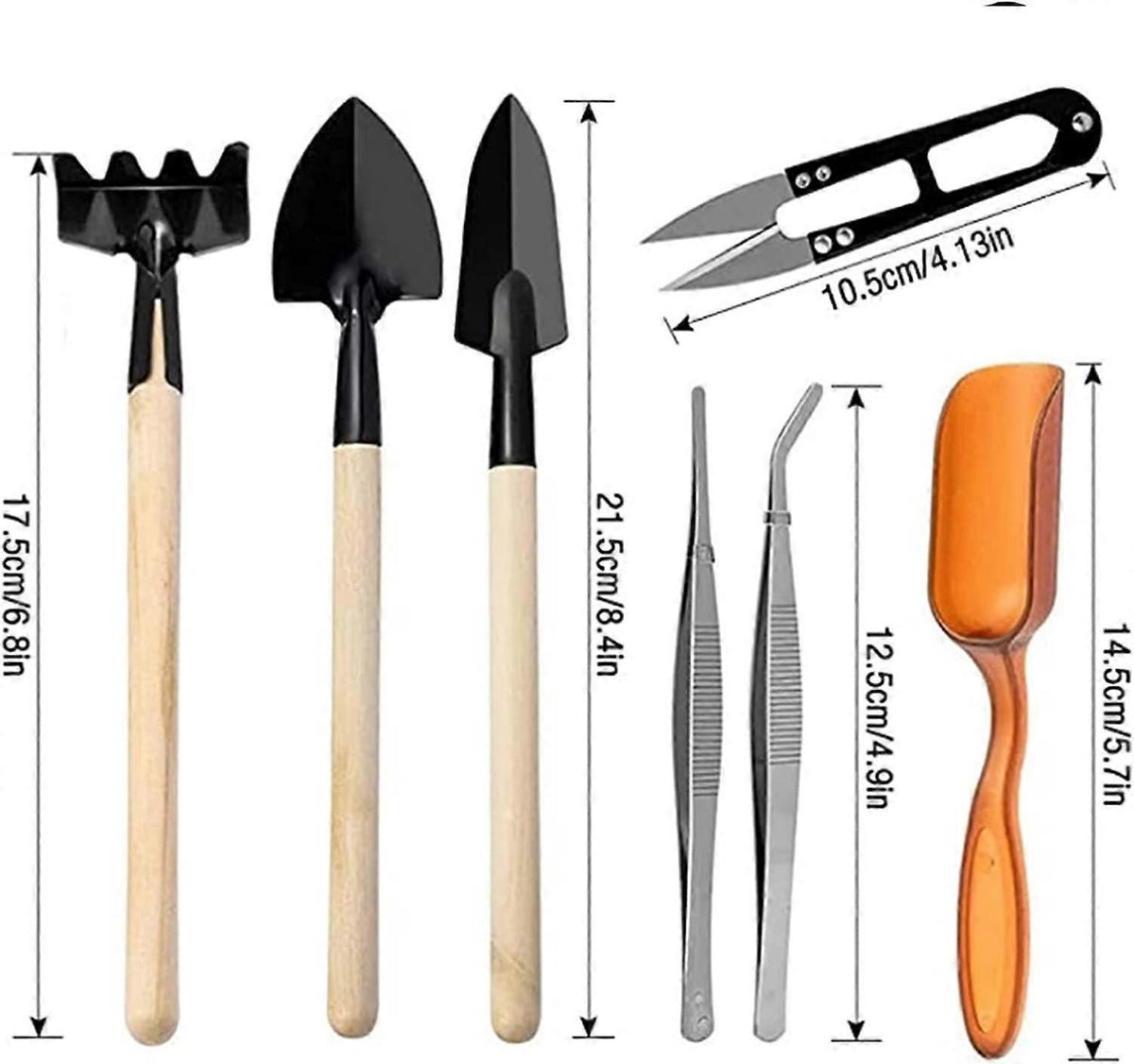 12 Pcs Gardening Tool Set Succulent Tool Kit,Houseplant Rake Mini Gardening Hand Tools,Small Shovel/Rake/Spade