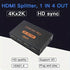 1 In 4 Out 4K HDMI Splitter with AC Adapter