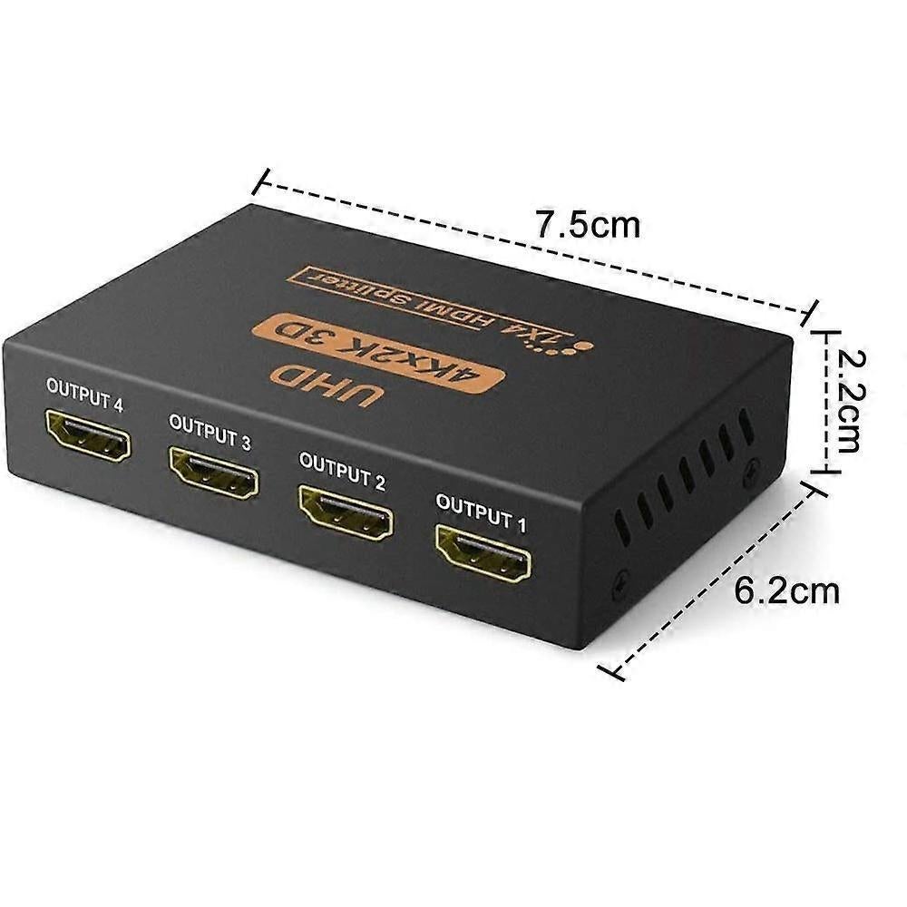 1 In 4 Out 4K HDMI Splitter for Monitor/TV/Computer Display